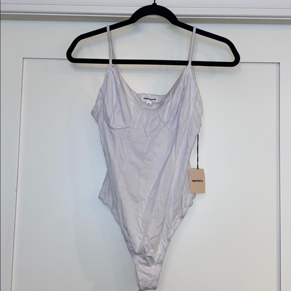 NWT Super down white bodysuit